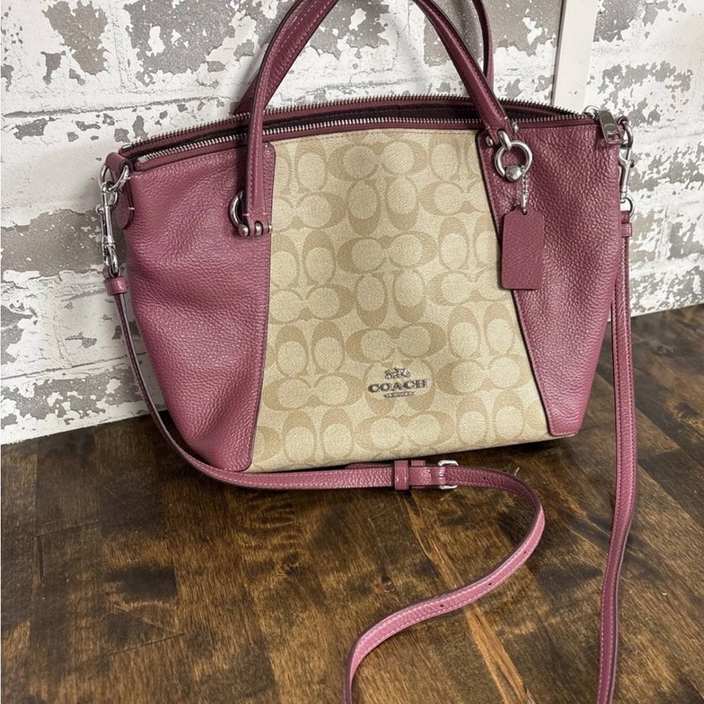 Coach Pink and Beige Satchel